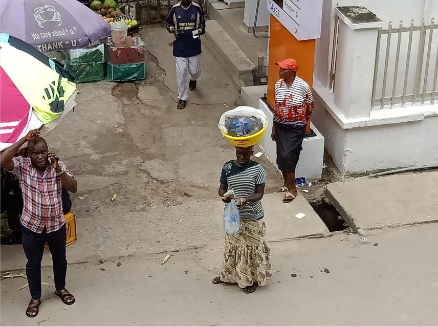 Nigerian market for bagged water